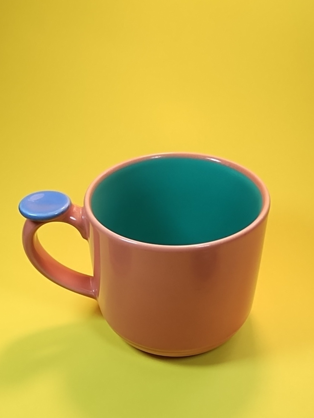 80's Colorways Ceramic Mug Thumbprint MOD Memphis 3.25"